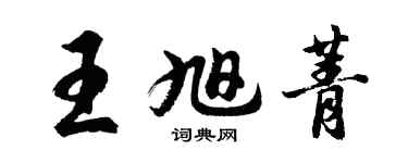 胡问遂王旭菁行书个性签名怎么写