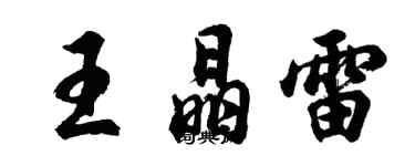 胡问遂王晶雷行书个性签名怎么写