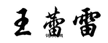 胡问遂王蕾雷行书个性签名怎么写