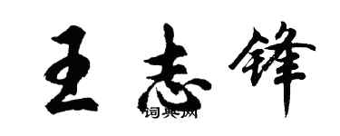 胡问遂王志锋行书个性签名怎么写