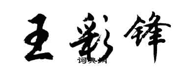胡问遂王彩锋行书个性签名怎么写
