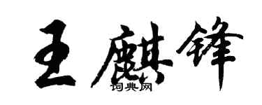 胡问遂王麒锋行书个性签名怎么写