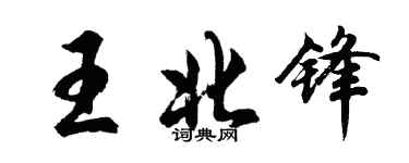 胡问遂王北锋行书个性签名怎么写