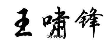 胡问遂王啸锋行书个性签名怎么写
