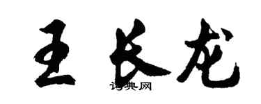 胡问遂王长龙行书个性签名怎么写