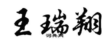 胡问遂王瑞翔行书个性签名怎么写