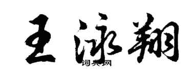 胡问遂王泳翔行书个性签名怎么写