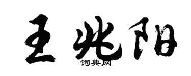 胡问遂王兆阳行书个性签名怎么写