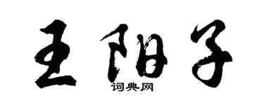 胡问遂王阳子行书个性签名怎么写