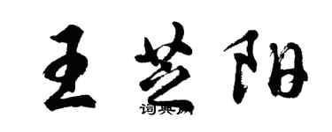 胡问遂王芝阳行书个性签名怎么写