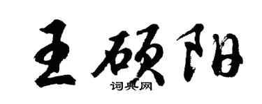 胡问遂王硕阳行书个性签名怎么写