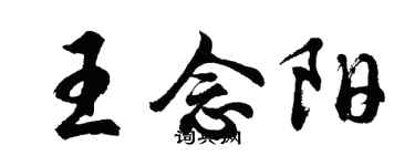 胡问遂王念阳行书个性签名怎么写