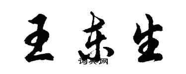 胡问遂王东生行书个性签名怎么写
