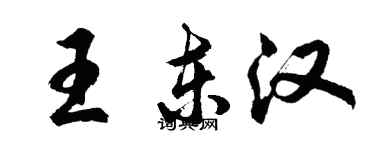 胡问遂王东汉行书个性签名怎么写