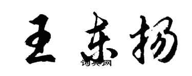 胡问遂王东扬行书个性签名怎么写