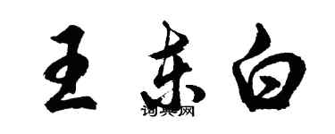 胡问遂王东白行书个性签名怎么写