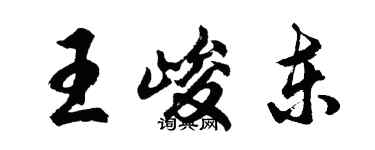 胡问遂王峻东行书个性签名怎么写