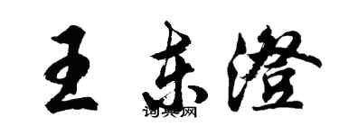 胡问遂王东澄行书个性签名怎么写