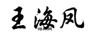 胡问遂王海凤行书个性签名怎么写
