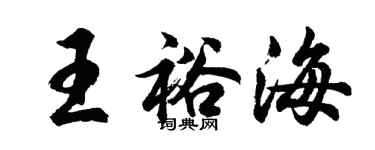 胡问遂王裕海行书个性签名怎么写