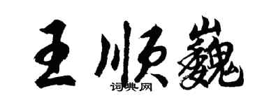胡问遂王顺巍行书个性签名怎么写