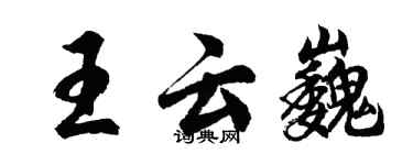 胡问遂王云巍行书个性签名怎么写