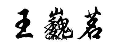 胡问遂王巍茗行书个性签名怎么写