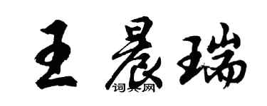 胡问遂王晨瑞行书个性签名怎么写