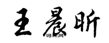 胡问遂王晨昕行书个性签名怎么写