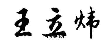 胡问遂王立炜行书个性签名怎么写