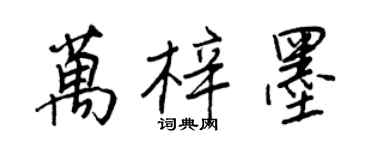 王正良万梓墨行书个性签名怎么写