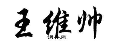 胡问遂王维帅行书个性签名怎么写