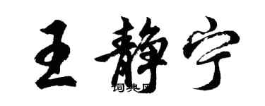 胡问遂王静宁行书个性签名怎么写