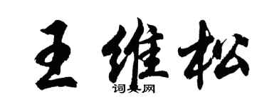 胡问遂王维松行书个性签名怎么写