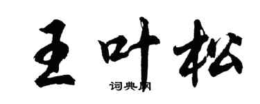 胡问遂王叶松行书个性签名怎么写