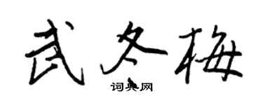 王正良武冬梅行书个性签名怎么写