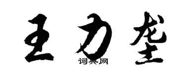 胡问遂王力垄行书个性签名怎么写