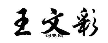 胡问遂王文彩行书个性签名怎么写