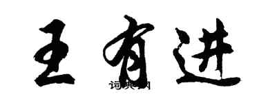 胡问遂王有进行书个性签名怎么写