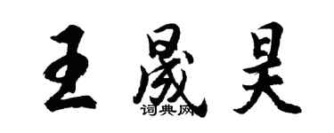 胡问遂王晟昊行书个性签名怎么写