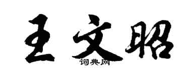 胡问遂王文昭行书个性签名怎么写