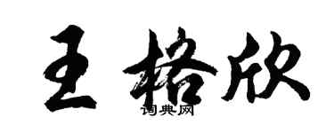 胡问遂王格欣行书个性签名怎么写