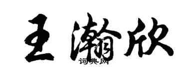 胡问遂王瀚欣行书个性签名怎么写