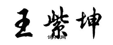 胡问遂王紫坤行书个性签名怎么写