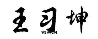 胡问遂王习坤行书个性签名怎么写