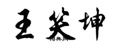 胡问遂王笑坤行书个性签名怎么写