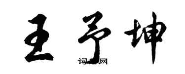 胡问遂王予坤行书个性签名怎么写
