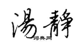 王正良汤静行书个性签名怎么写