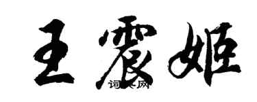 胡问遂王震姬行书个性签名怎么写