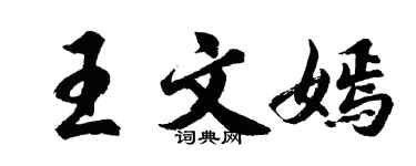 胡问遂王文嫣行书个性签名怎么写